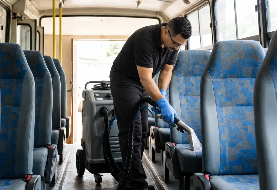 Higienização de ônibus em Ibirité MG | Fretamento: Higienização de bancos de ônibus em Ibirité